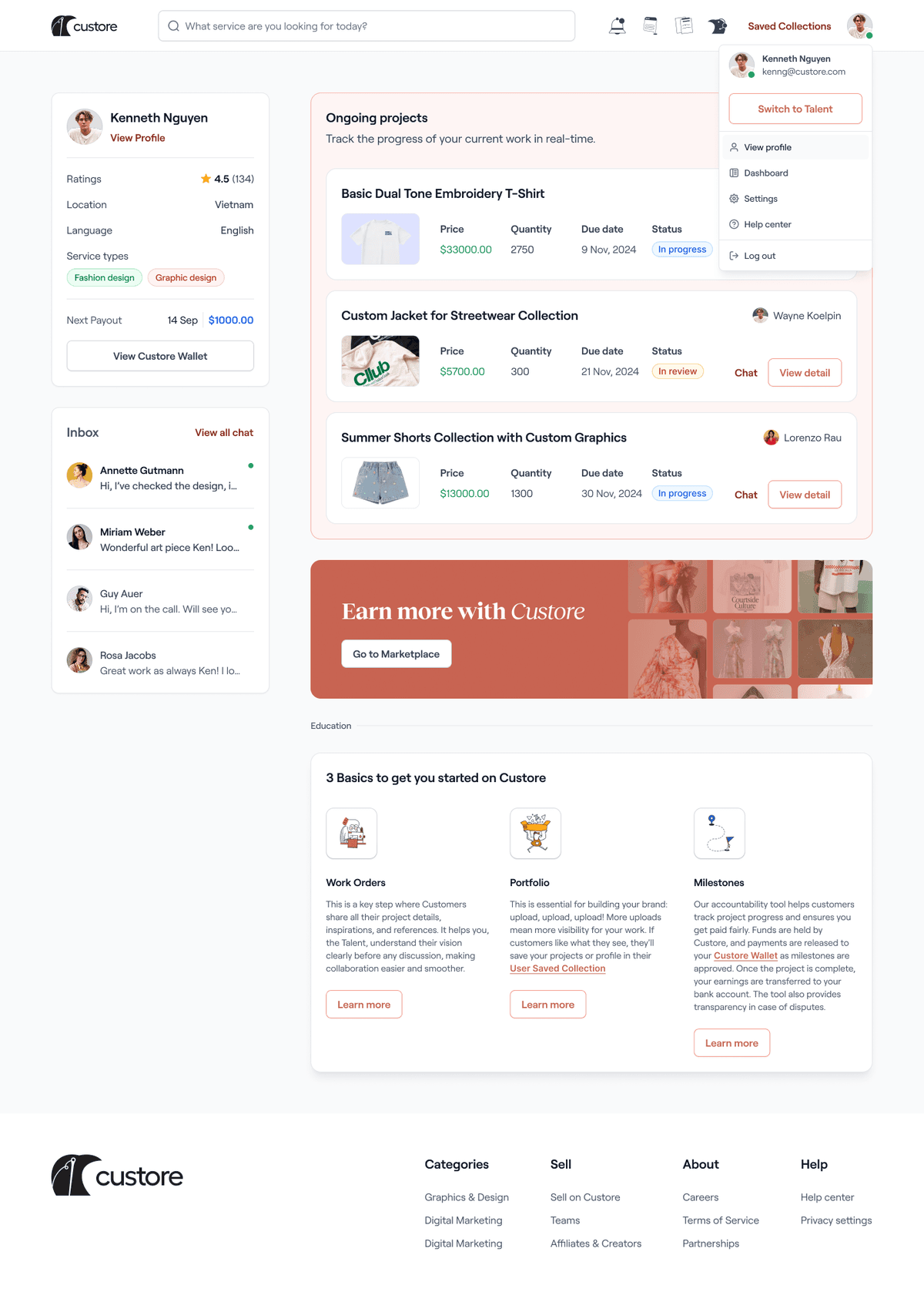 Custore Active Orders Dashboard